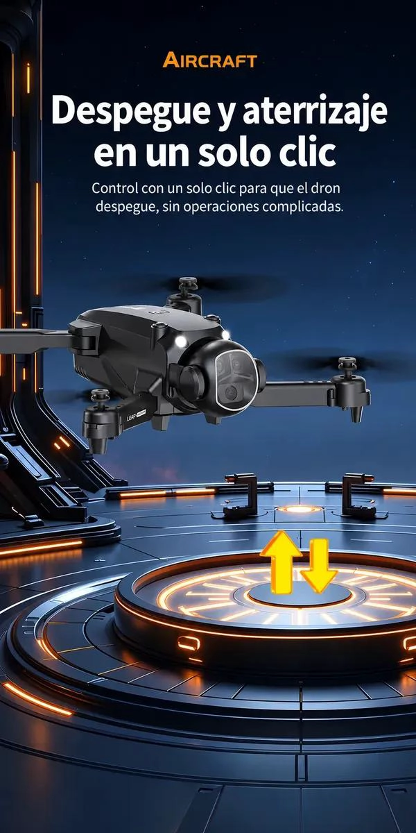 DRONE PLEGABLE CON CAMARA HD Y CONTROL REMOTO PARA VUELOS ESTABLES - 4