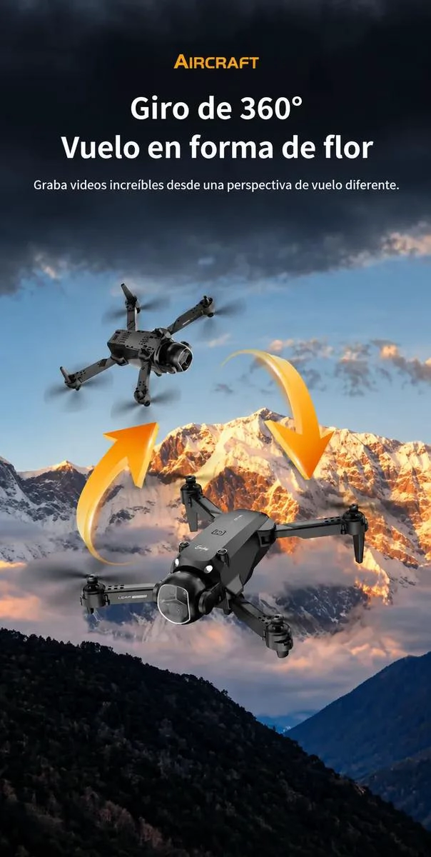 DRONE PLEGABLE CON CAMARA HD Y CONTROL REMOTO PARA VUELOS ESTABLES - 6