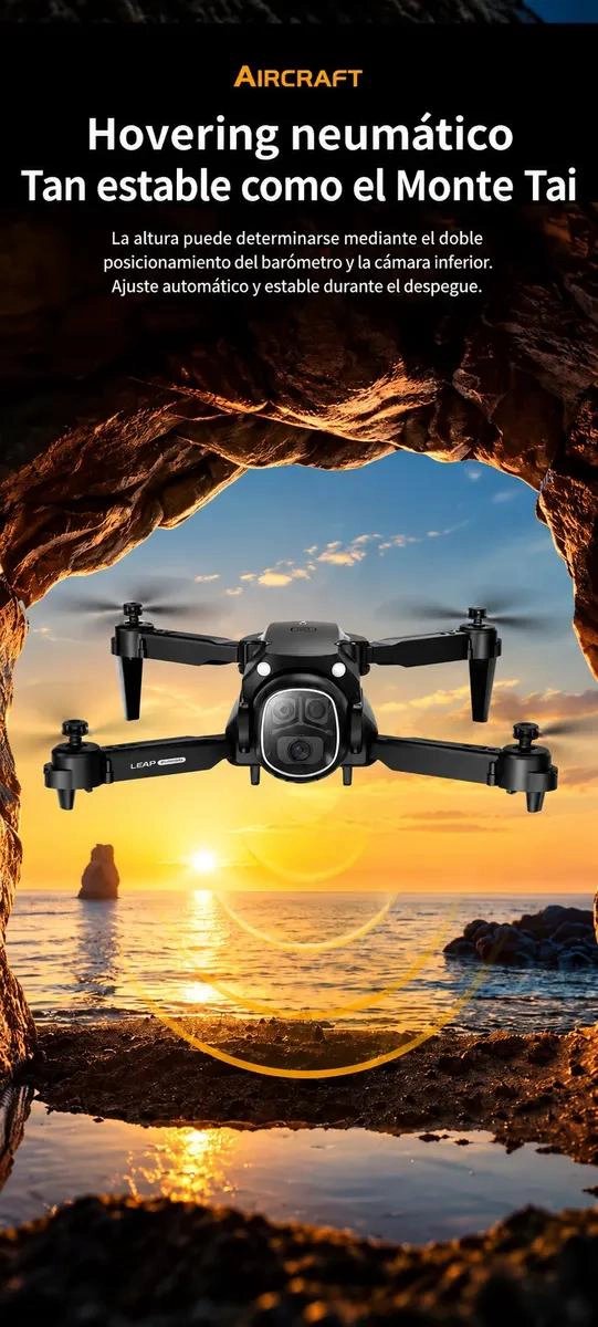 DRONE PLEGABLE CON CAMARA HD Y CONTROL REMOTO PARA VUELOS ESTABLES - 7