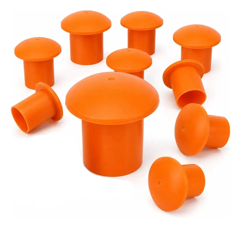 TAPONES DE SEGURIDAD PARA PUNTAS DE FIERRO 10 A 30MM 100 UNIDADES - 1