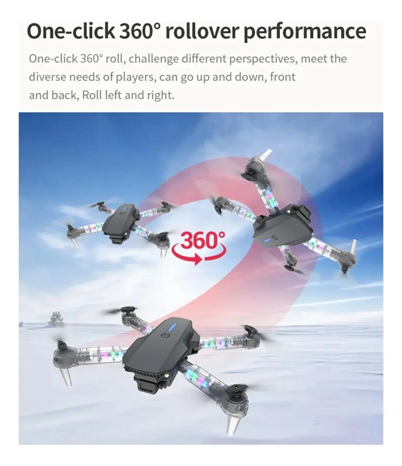 DRON PLEGABLE CON CAMARA HD Y LUCES RGB PARA VUELO ESTABLE - 10