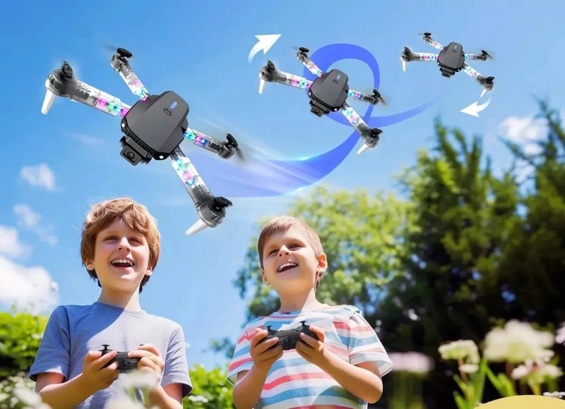 DRON PLEGABLE CON CAMARA HD Y LUCES RGB PARA VUELO ESTABLE - 9