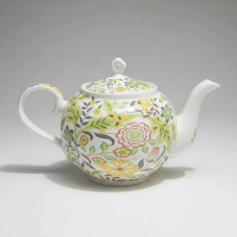 TETERA DE 950 ML CON TAPA Y DISEÑO FLORAL VINTAGE - 1