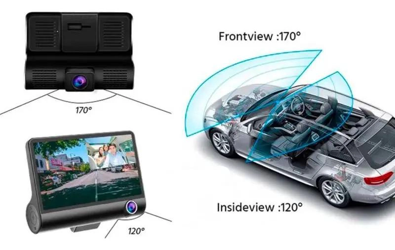 CAMARA DE AUTO 3 EN 1 CON GRABACION HD Y PANTALLA DE 4 PULGADAS - 6