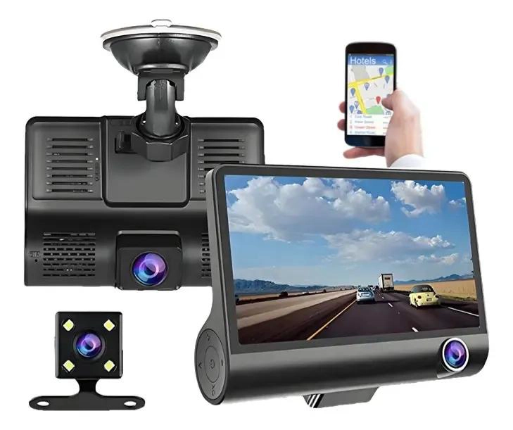 CAMARA DE AUTO 3 EN 1 CON GRABACION HD Y PANTALLA DE 4 PULGADAS - 7