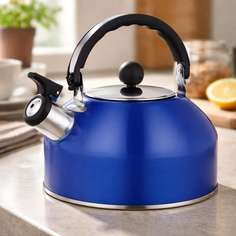 TETERA DE ACERO INOXIDABLE 3 LITROS CON SILBATO ELEGANTE - 1