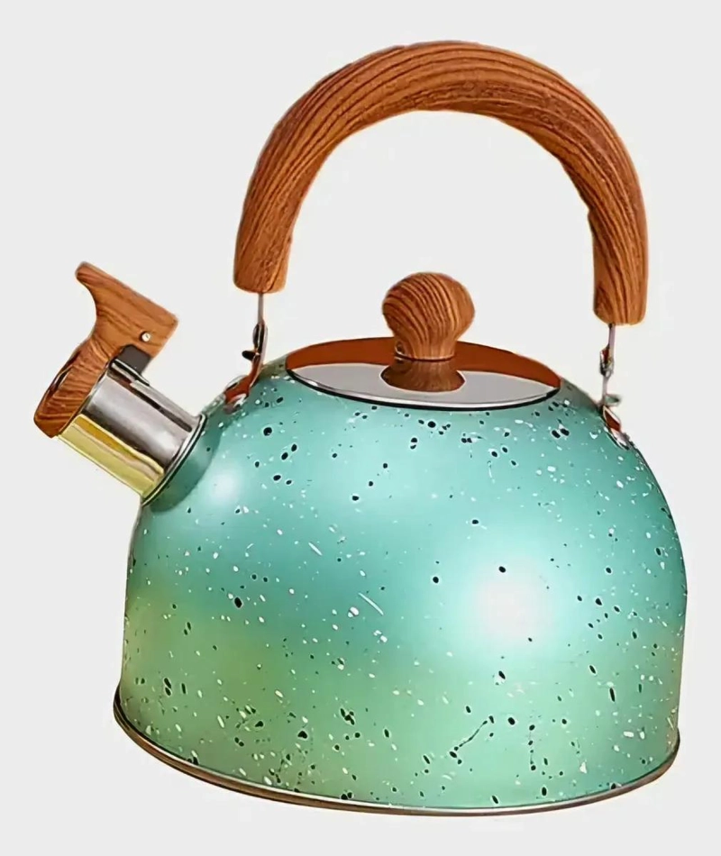 TETERA SILBANTE INOXIDABLE VERDE 2 LITROS PARA TE  Y CAFE - 1