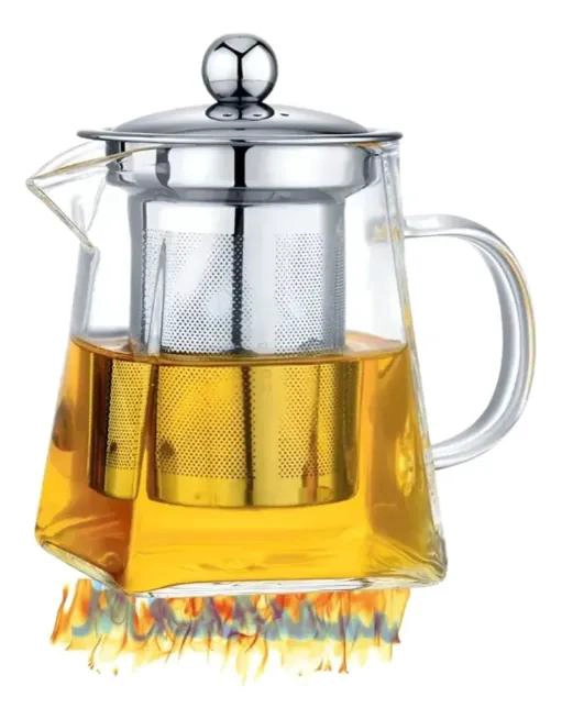 TETERA DE VIDRIO BOROSILICATO CON INFUSOR DE ACERO INOXIDABLE 950ML - 7