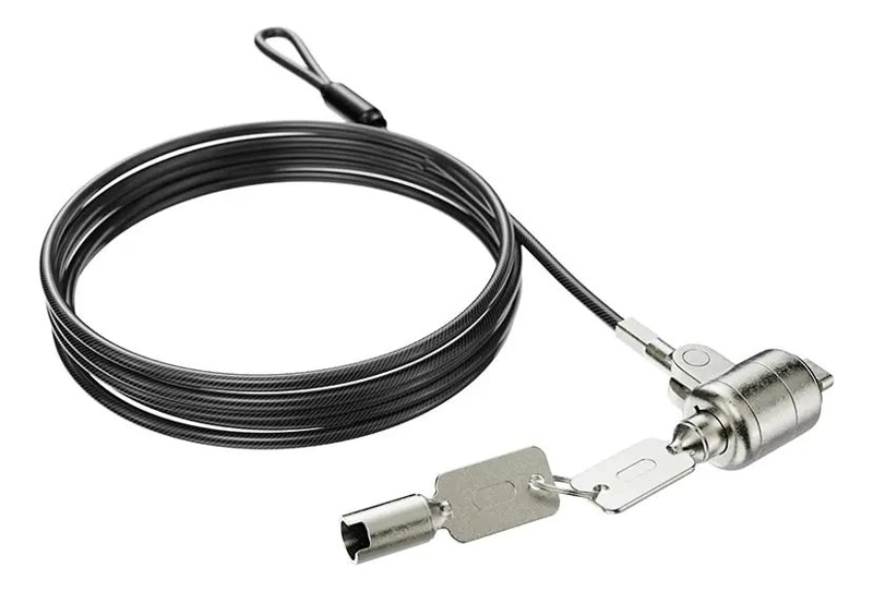 CANDADO DE SEGURIDAD PARA LAPTOP CON LLAVE Y CABLE DE ACERO - 2