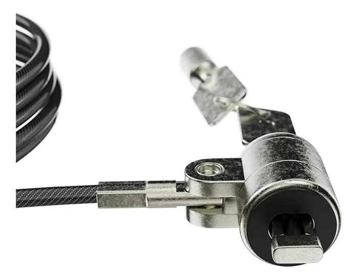 CANDADO DE SEGURIDAD PARA LAPTOP CON LLAVE Y CABLE DE ACERO - 3