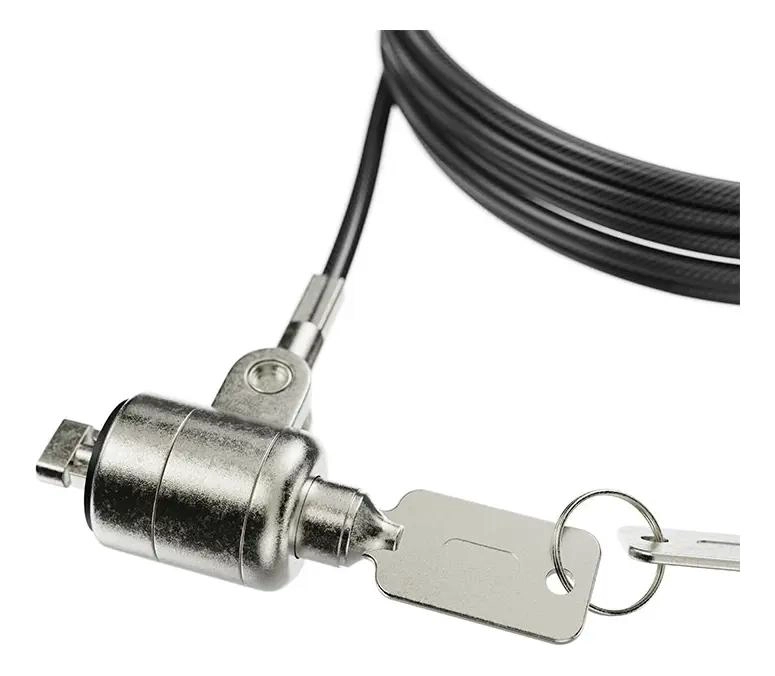 CANDADO DE SEGURIDAD PARA LAPTOP CON LLAVE Y CABLE DE ACERO - 4