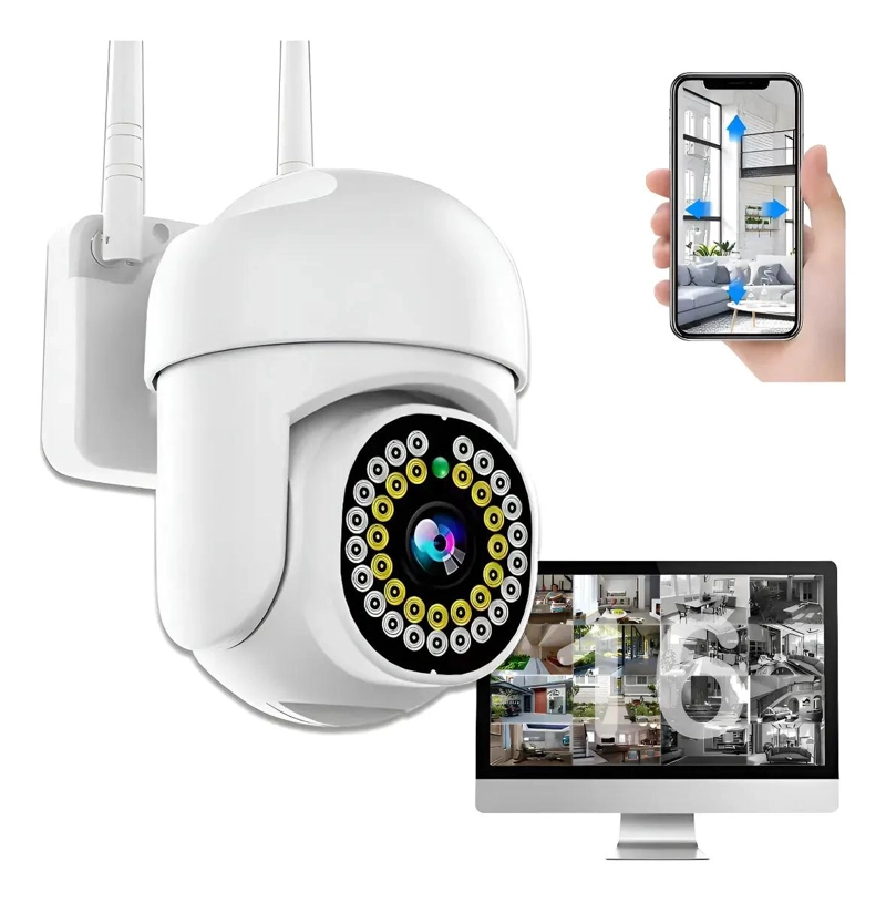 CAMARA DE SEGURIDAD WIFI IMPERMEABLE CON AUDIO BIDIRECCIONAL - 1