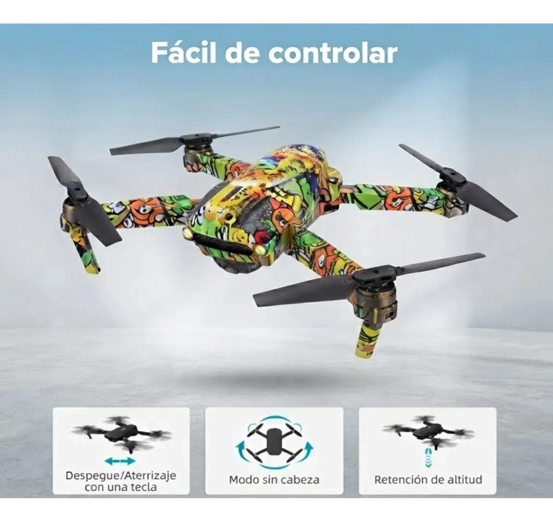 DRON CON CAMARA DUAL 4K Y CONTROL REMOTO PARA NIÑOS - 4