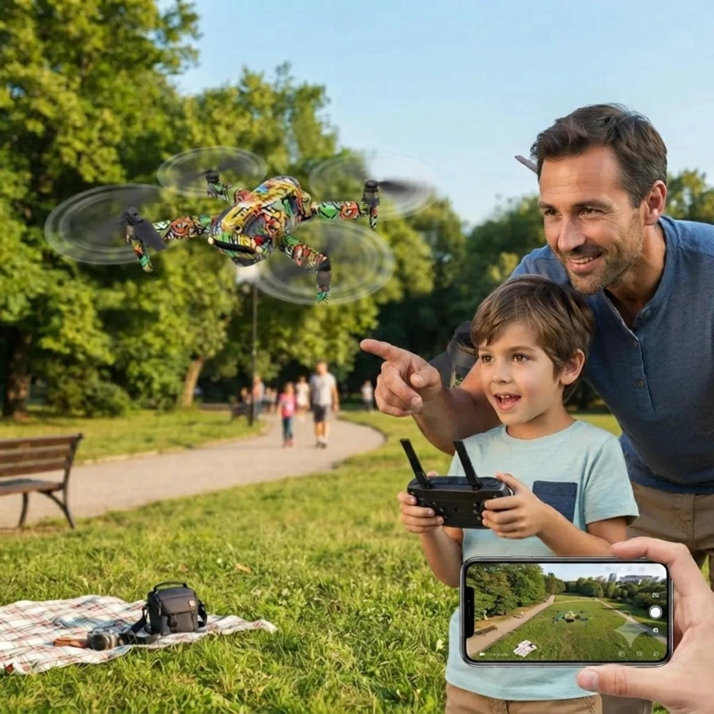 DRON CON CAMARA DUAL 4K Y CONTROL REMOTO PARA NIÑOS - 6