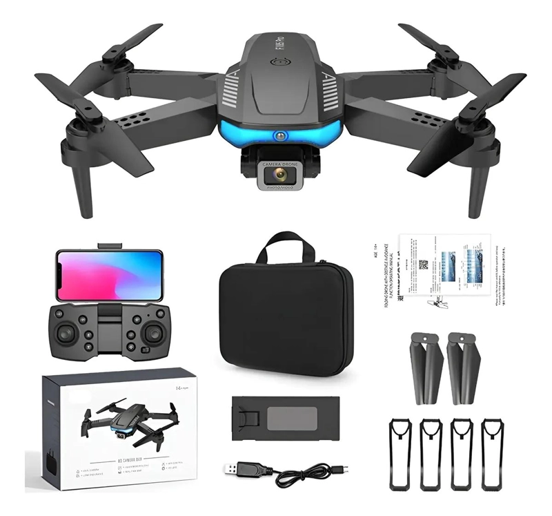 DRON PLEGABLE CON DOBLE CAMARA 4K Y CONTROL WIFI - 1