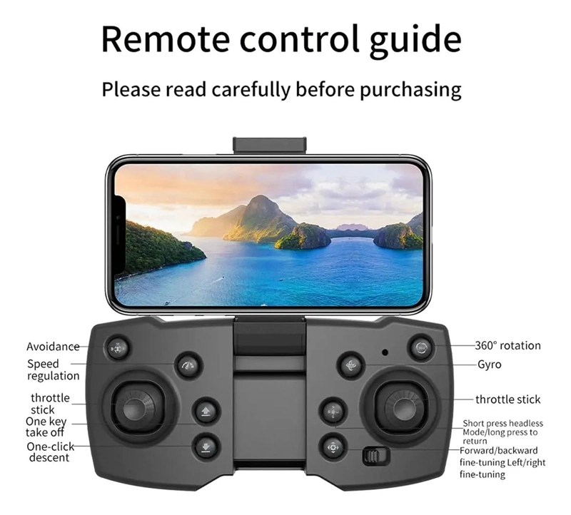 DRON PLEGABLE CON DOBLE CAMARA 4K Y CONTROL WIFI - 3