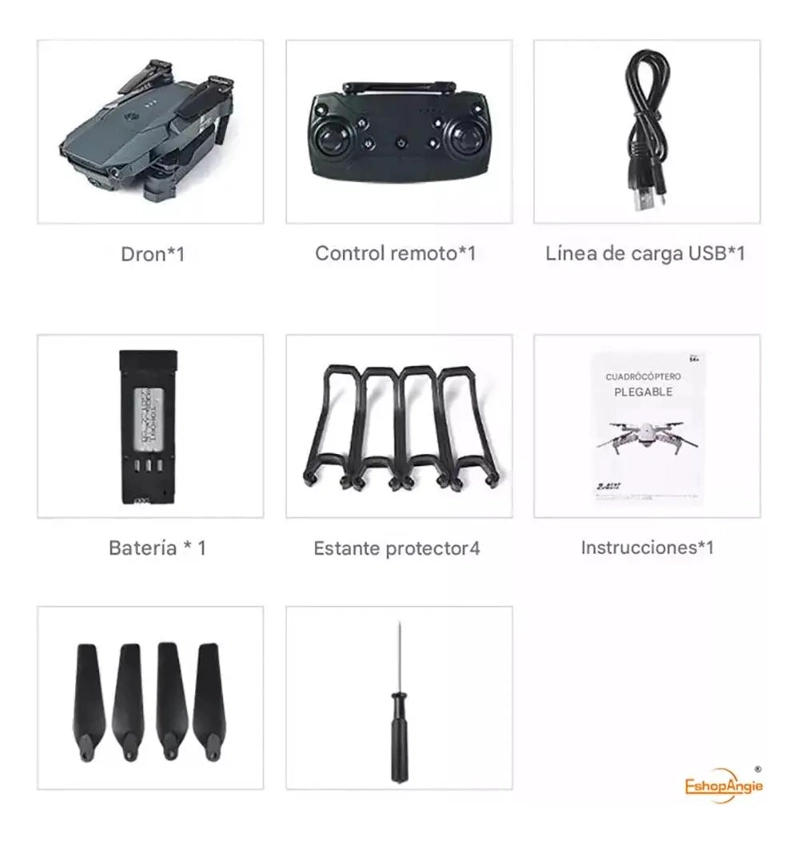 DRONE PLEGABLE CON CAMARA DUAL 4K Y CONECTIVIDAD WIFI - 1