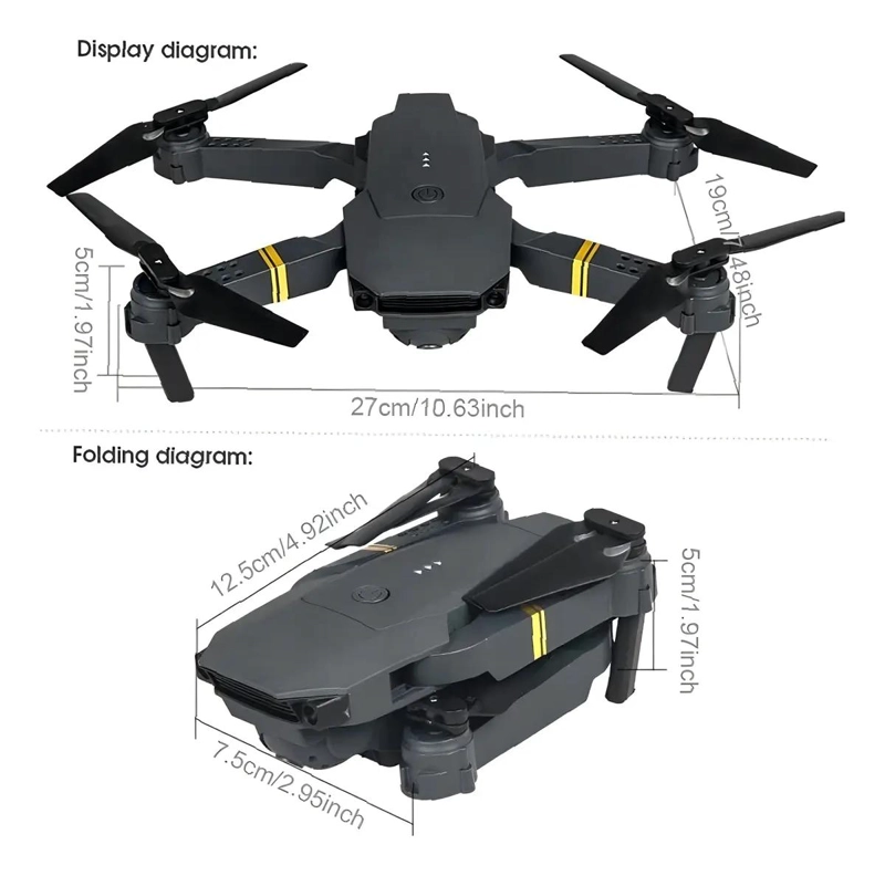 DRON MINI PLEGABLE 4K CON CAMARA DUAL Y WIFI - 8