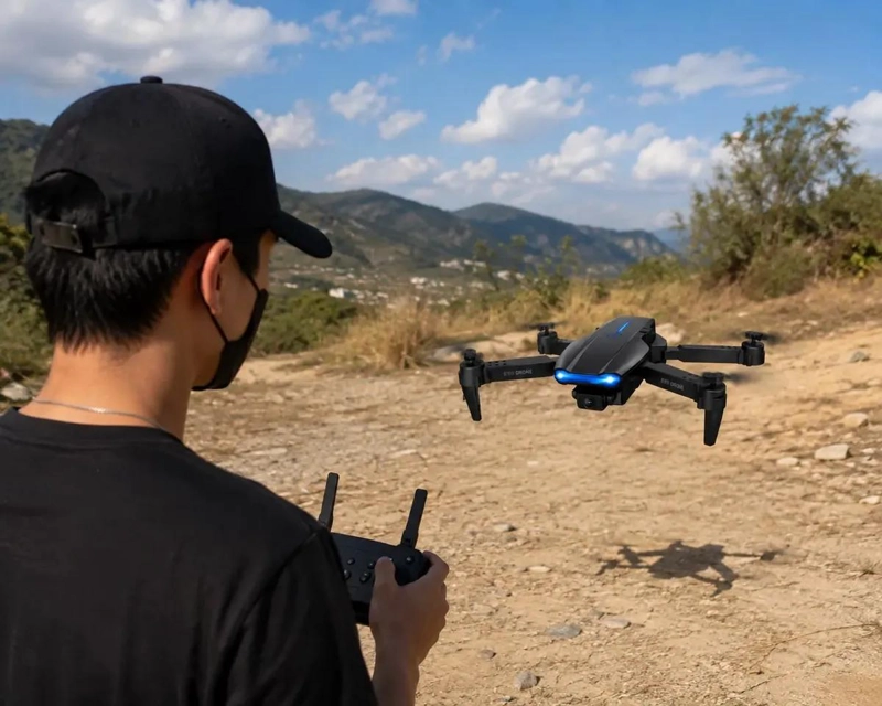 DRONE CON CAMARA 4K Y ESTUCHE PORTATIL PARA FOTOS AE REAS - 1