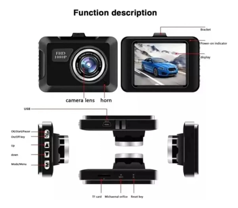 CAMARA DE SEGURIDAD PARA AUTO FULL HD CON SENSOR DE MOVIMIENTO - 4