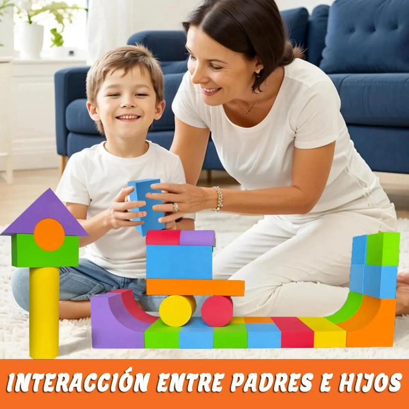BLOQUES DE ESPUMA DE CONSTRUCCION PARA NIÑOS 46 PIEZAS - 3