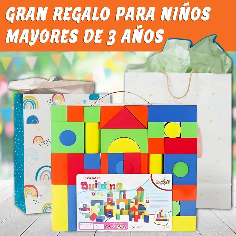 BLOQUES DE ESPUMA DE CONSTRUCCION PARA NIÑOS 46 PIEZAS - 9