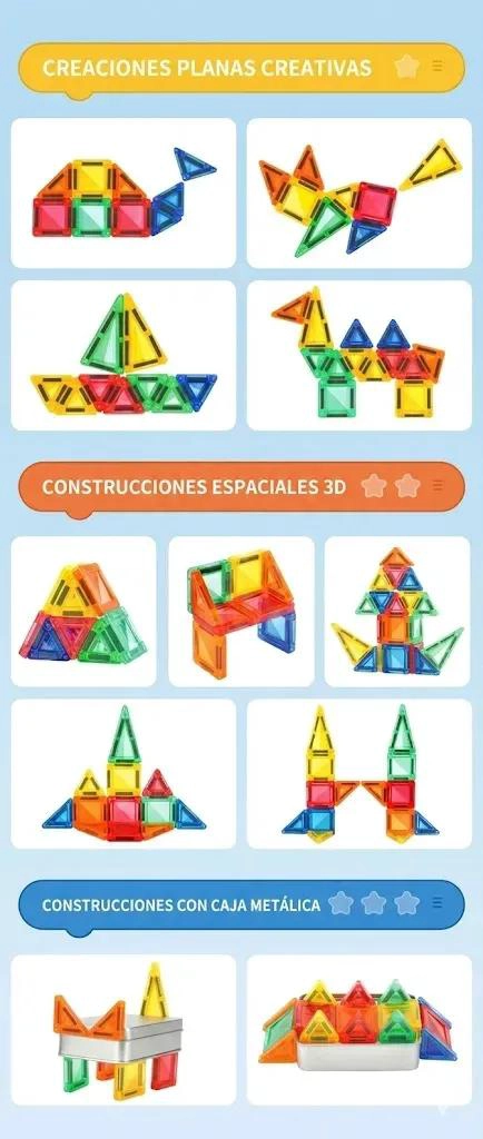 SET DE BLOQUES MAGNE TICOS MINI 36 PIEZAS PARA VIAJES - 2