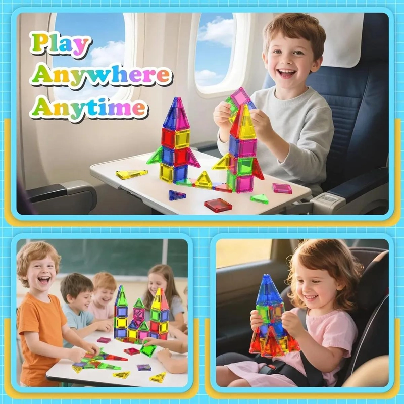 SET DE BLOQUES MAGNE TICOS MINI 36 PIEZAS PARA VIAJES - 6
