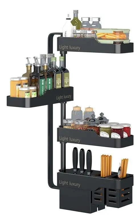 ESTANTE ESQUINERO AJUSTABLE PARA COCINA DE 4 NIVELES - 1