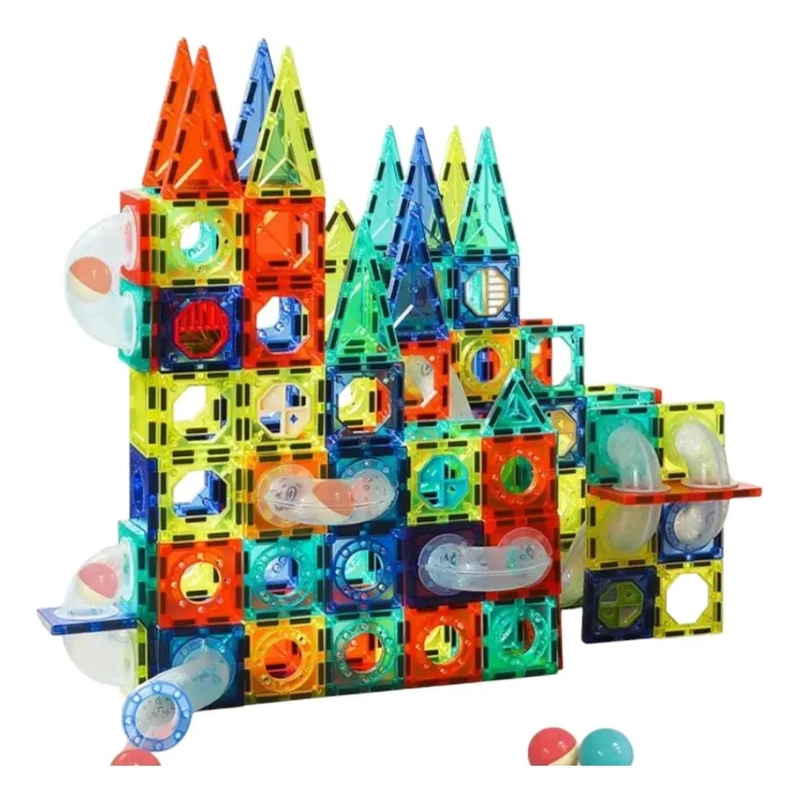 BLOQUES MAGNE TICOS DE COLORES PARA CONSTRUCCION CREATIVA 97 PIEZAS - 1