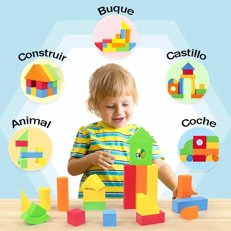 JUEGO DE BLOQUES DE ESPUMA PARA NIÑOS 46 PIEZAS - 2