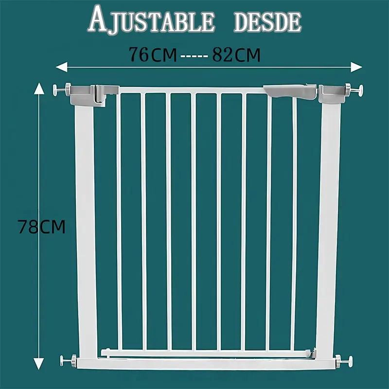 PUERTA DE SEGURIDAD AJUSTABLE PARA BEBE S Y MASCOTAS - 6