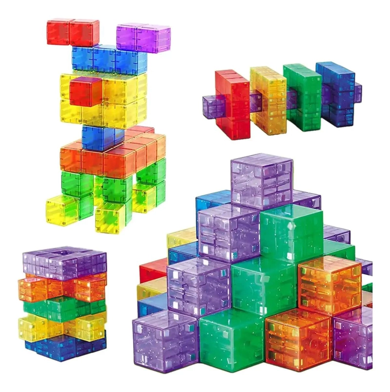BLOQUES MAGNE TICOS DE CONSTRUCCION 32 PIEZAS PARA NIÑOS - 8