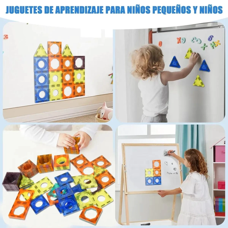 JUEGO DE BLOQUES MAGNE TICOS 3D PARA CONSTRUCCION 68 PIEZAS - 10