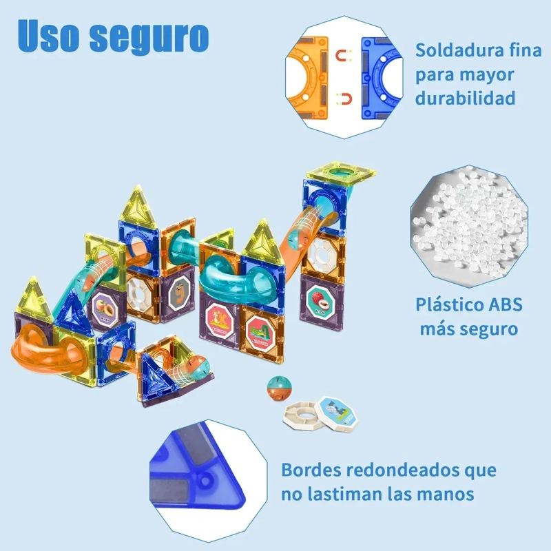 JUEGO DE BLOQUES MAGNE TICOS 3D PARA CONSTRUCCION 68 PIEZAS - 3
