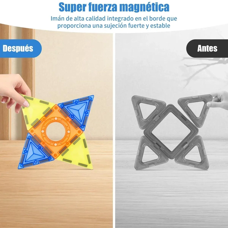 JUEGO DE BLOQUES MAGNE TICOS 3D PARA CONSTRUCCION 68 PIEZAS - 6