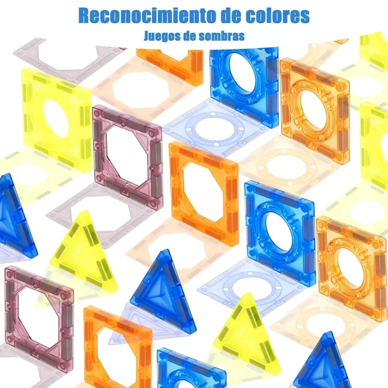 JUEGO DE BLOQUES MAGNE TICOS 3D PARA CONSTRUCCION 68 PIEZAS - 8