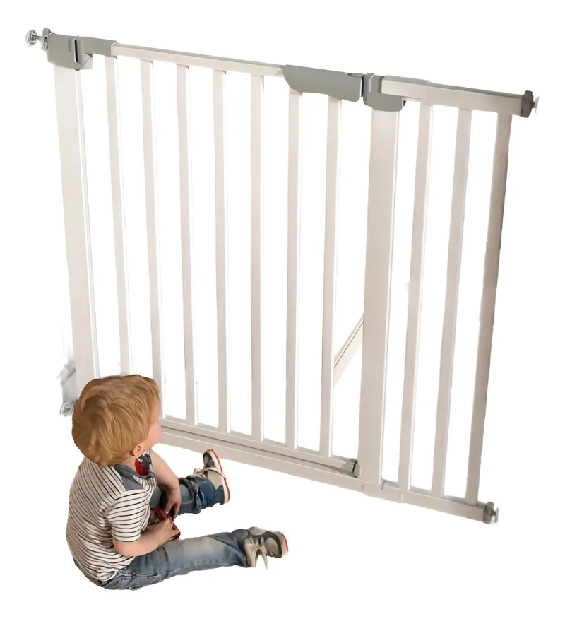PUERTA DE SEGURIDAD AJUSTABLE PARA BEBE S Y MASCOTAS - 1