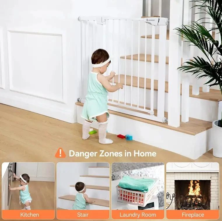 PUERTA DE SEGURIDAD AJUSTABLE PARA BEBE S Y MASCOTAS - 4