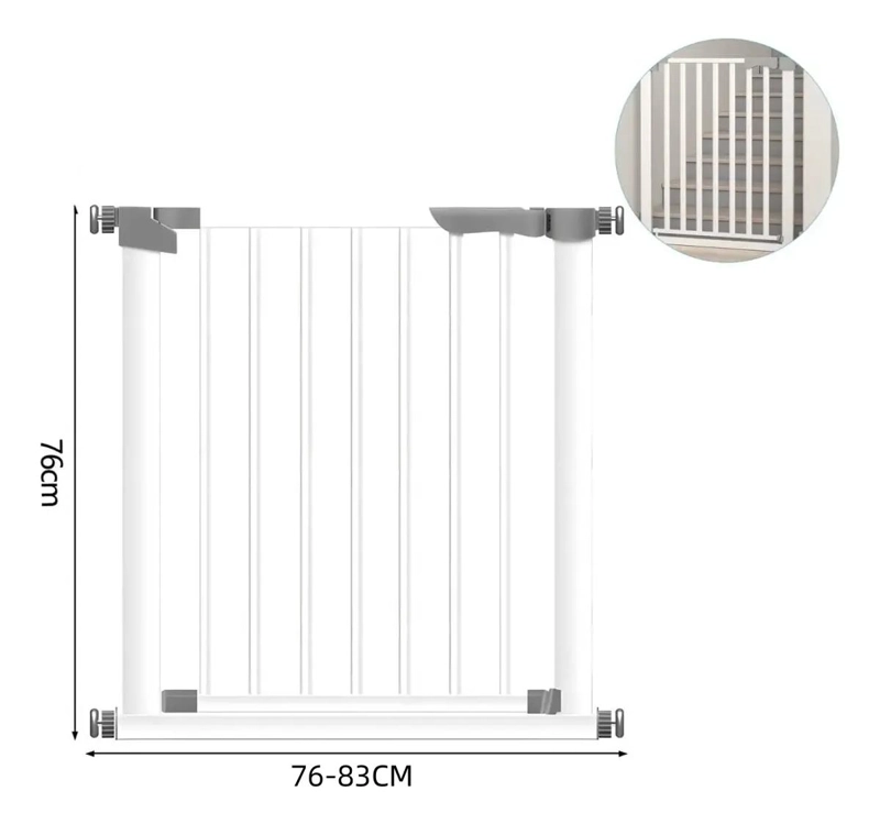 PUERTA DE SEGURIDAD AJUSTABLE PARA BEBE S Y MASCOTAS - 5