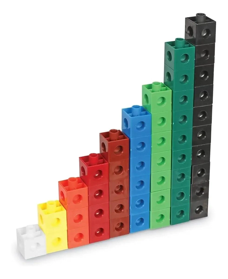 SET DE 100 CUBOS CONECTABLES DE PLASTICO EN 10 COLORES - 4