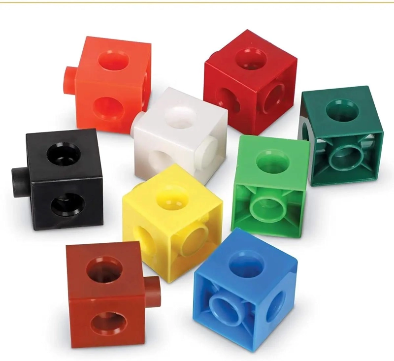 SET DE 100 CUBOS CONECTABLES DE PLASTICO EN 10 COLORES - 5