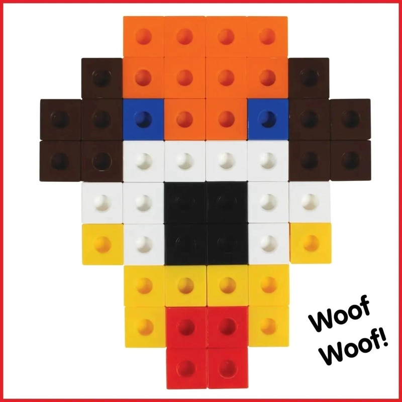 SET DE 100 CUBOS CONECTABLES DE PLASTICO EN 10 COLORES - 7