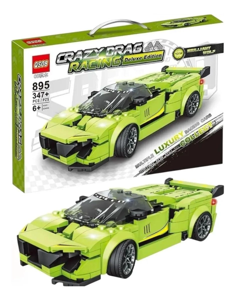 AUTO DE CARRERAS ARMABLE CON 347 PIEZAS PARA CONSTRUCCION - 2