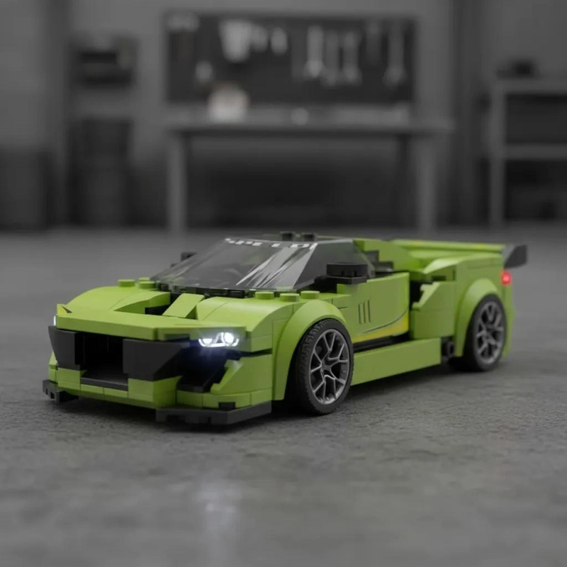 AUTO DE CARRERAS ARMABLE CON 347 PIEZAS PARA CONSTRUCCION - 5