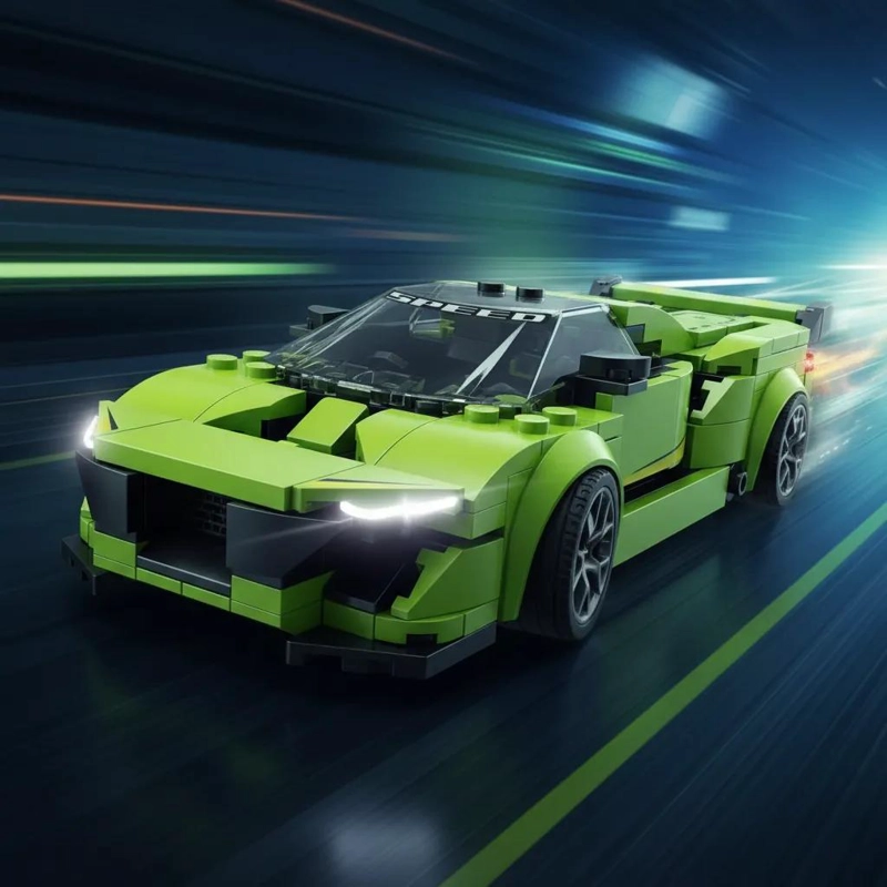 AUTO DE CARRERAS ARMABLE CON 347 PIEZAS PARA CONSTRUCCION - 7