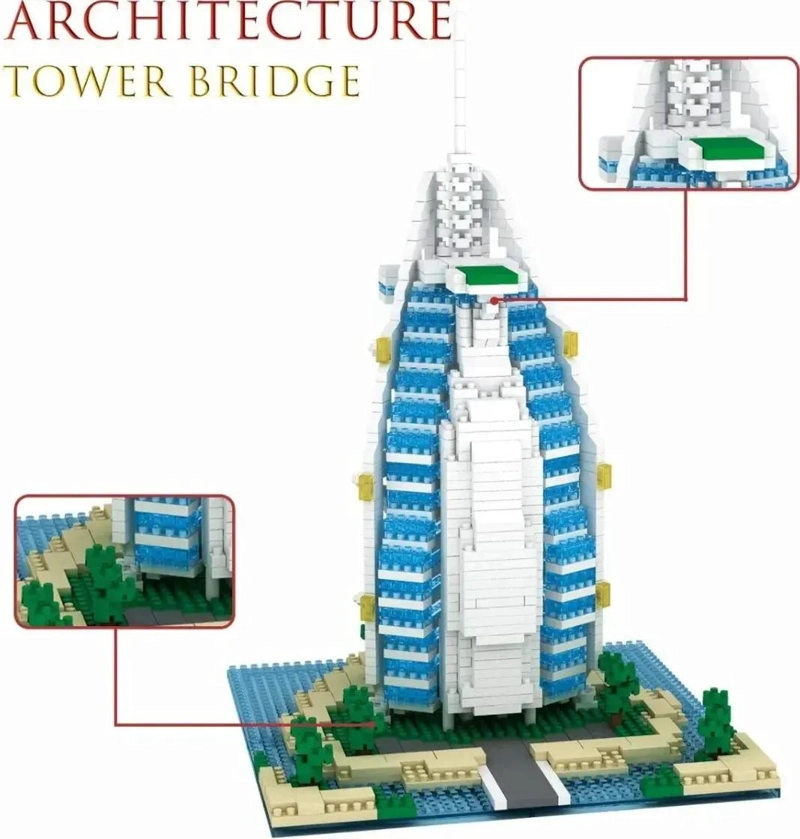 SET DE CONSTRUCCION 3D DEL HOTEL BURJ AL ARAB CON 1095 PIEZAS - 6