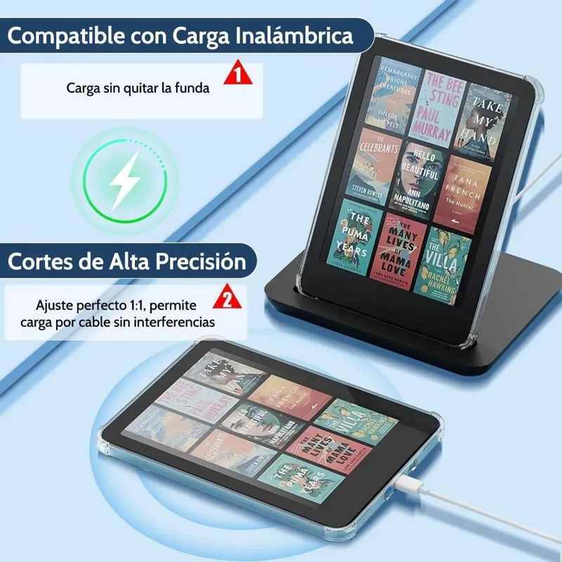 FUNDA TRANSPARENTE LIVIANA PARA KINDLE PAPERWHITE 12VA GENERACION - 3