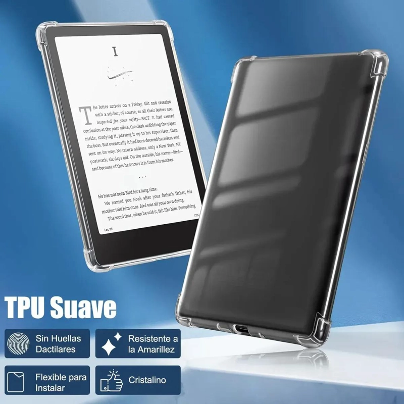 FUNDA TRANSPARENTE LIVIANA PARA KINDLE PAPERWHITE 12VA GENERACION - 4