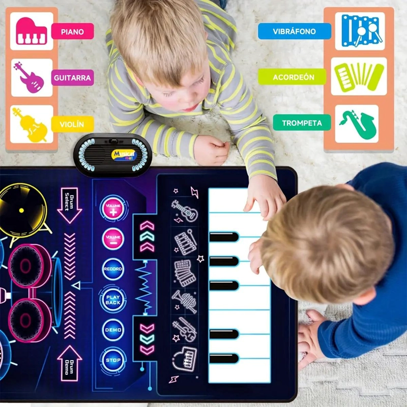 ALFOMBRA MUSICAL PLEGABLE PARA NIÑOS CON SONIDOS DIVERSOS - 2